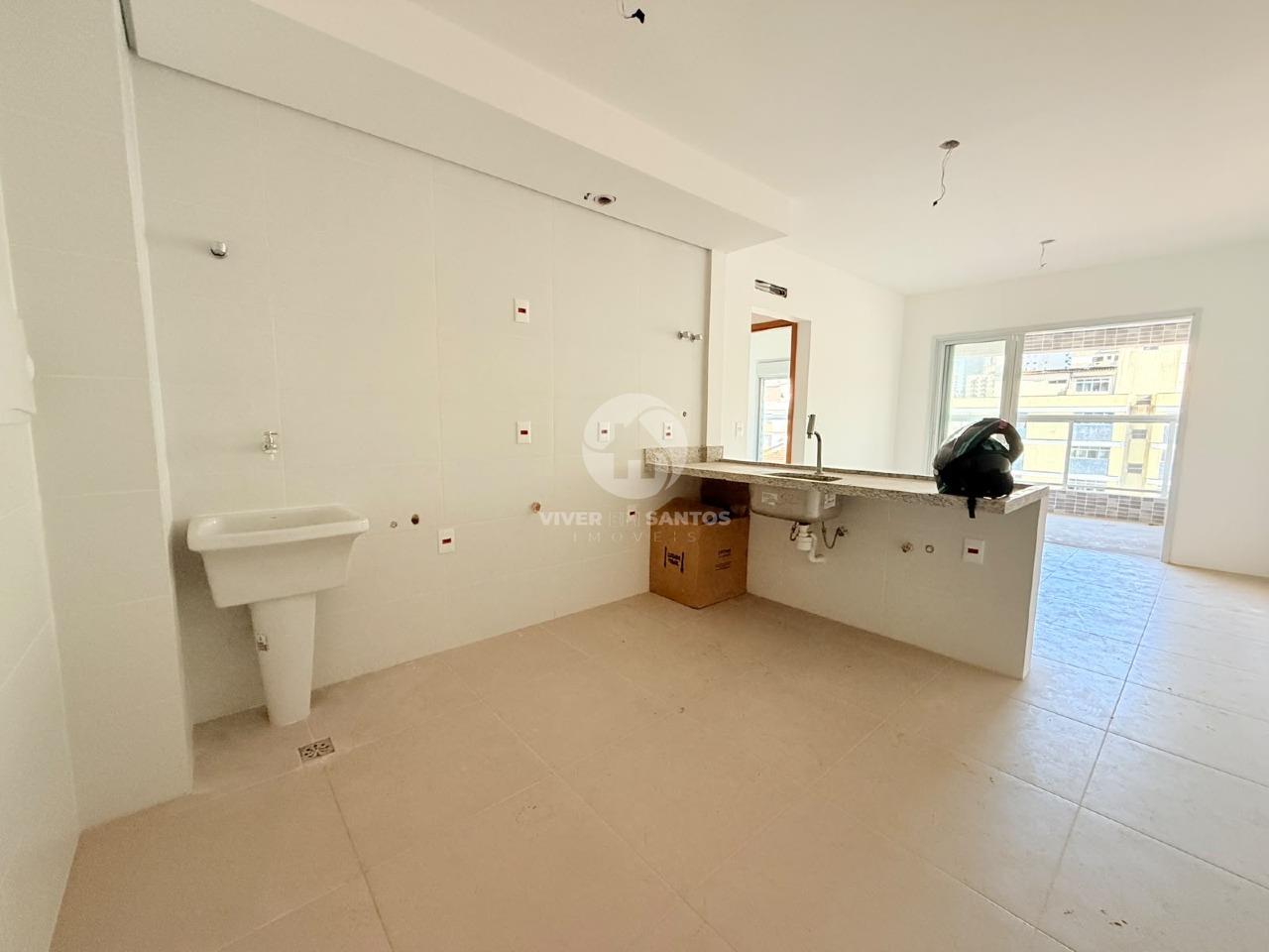 Apartamento residencial à venda no Bairro Boqueirão, em Santos, com 65 m² de área interna, 2 quartos, sendo 1 suíte, 2 salas, 2 banheiros, 2 varandas em Boqueirão, Santos — foto 3