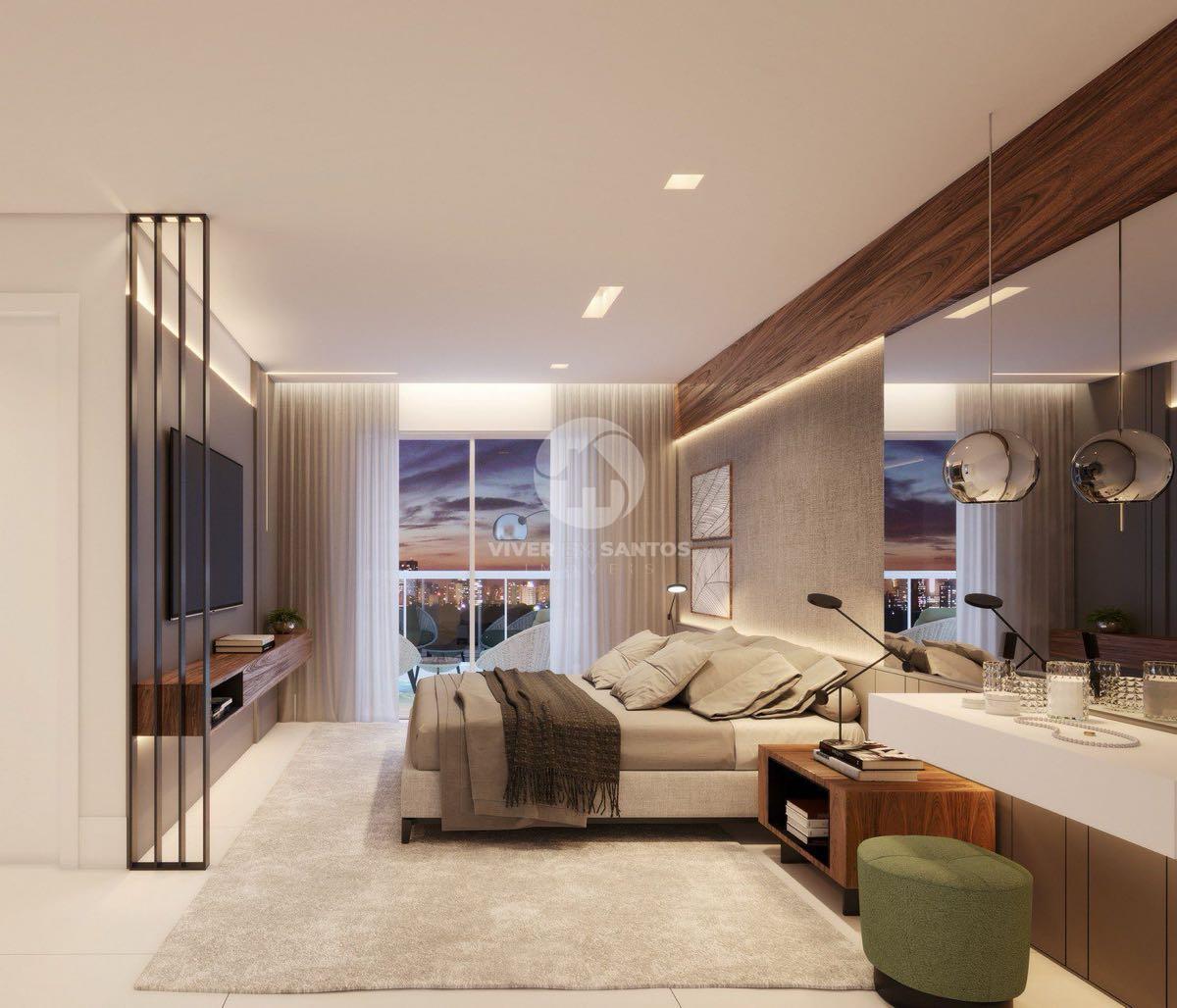 Apartamento à venda com 3 suítes, vista para o mar e varanda gourmet na Ponta da Praia em Ponta da Praia, Santos — foto 6