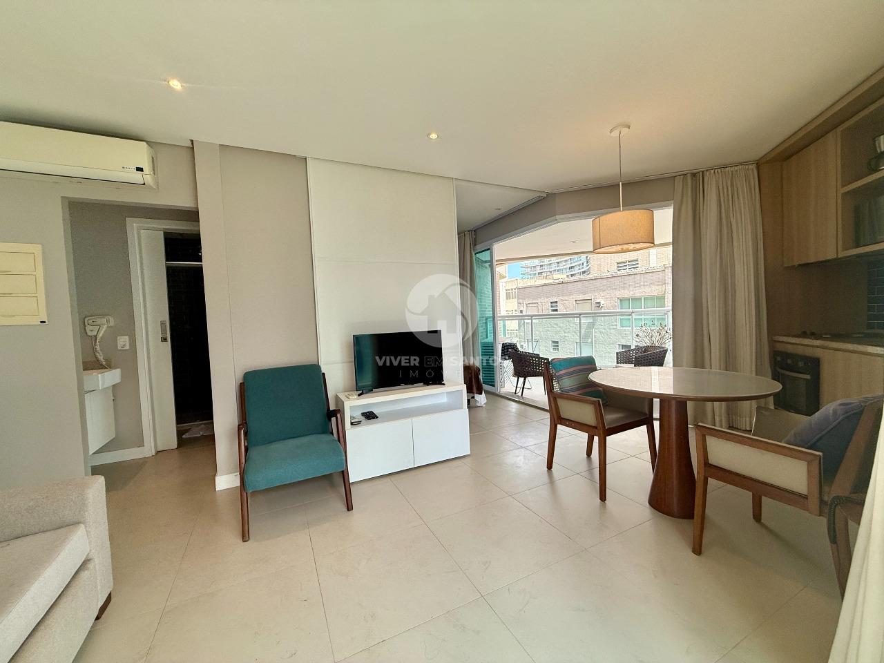Flat Mobiliado 53 m², Suíte, 2 Varandas, Garagem no Gonzaga – Santos/SP em Gonzaga, Santos — foto 4