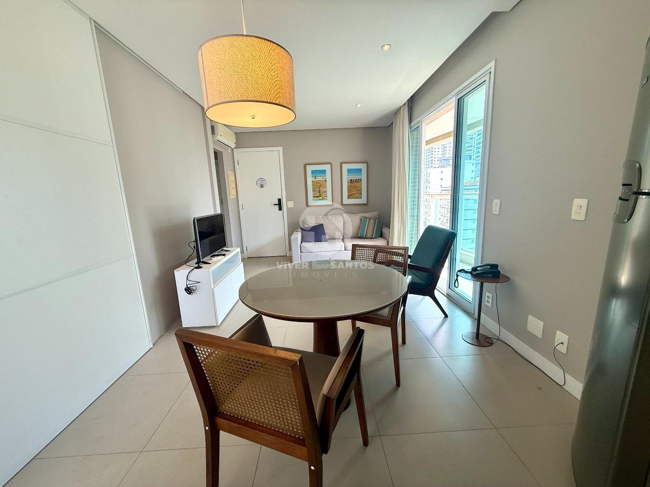 Flat Mobiliado 53 m², Vista para o Mar, 2 Varandas e Serviços de Apart-Hotel no Gonzaga – Santos/SP em Gonzaga, Santos — foto 6