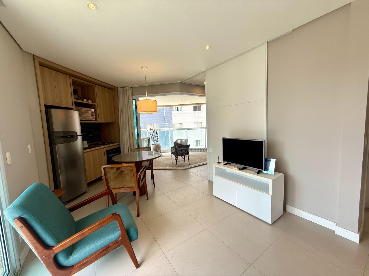 Flat Mobiliado 53 m², Vista para o Mar, 2 Varandas e Serviços de Apart-Hotel no Gonzaga – Santos/SP em Gonzaga, Santos — foto 4