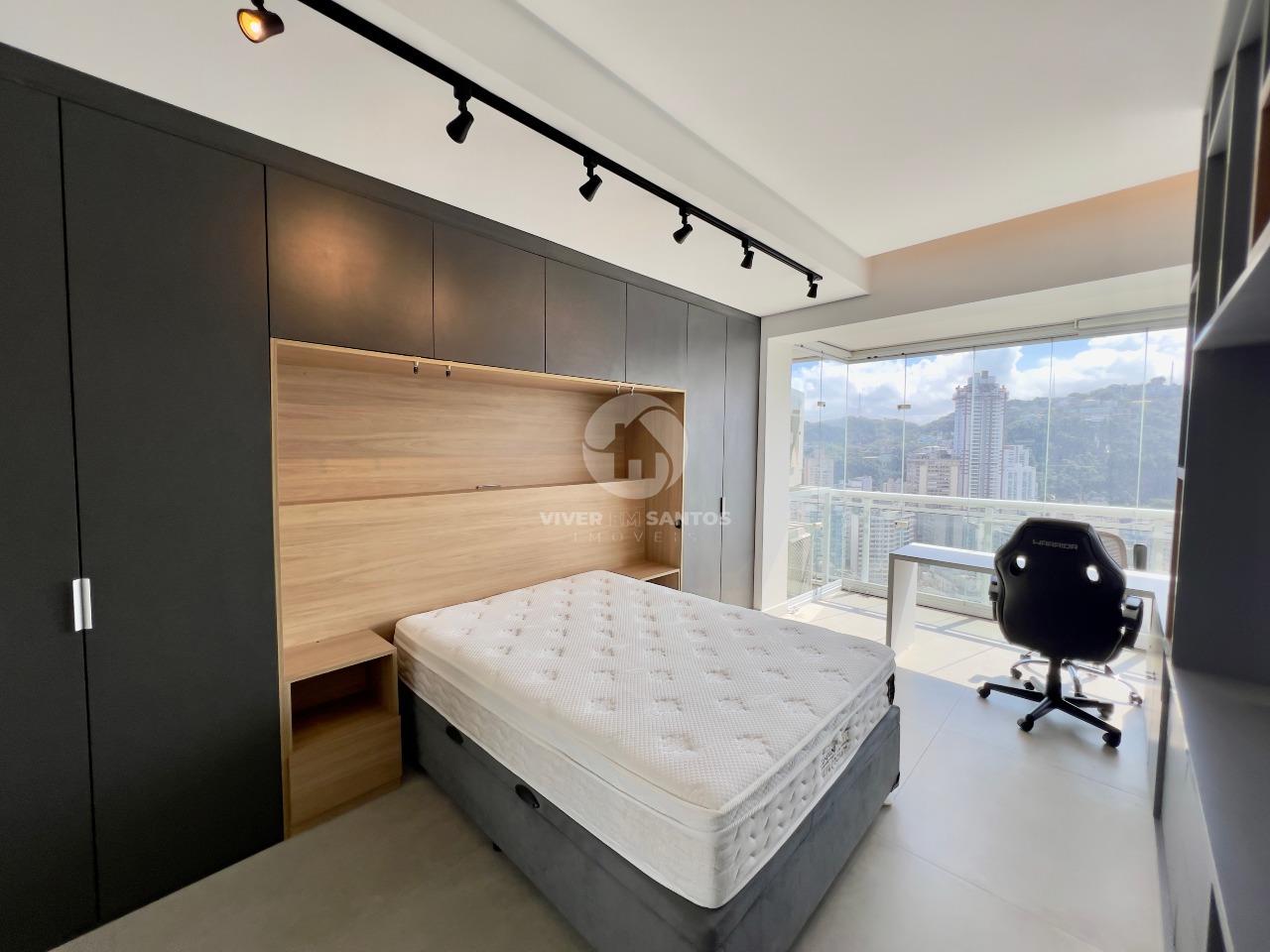 Apartamento em Prédio frente mar, vista mar, planejado e mobiliado, lazer completo, na Pompéia em Santos em Pompéia, Santos — foto 12