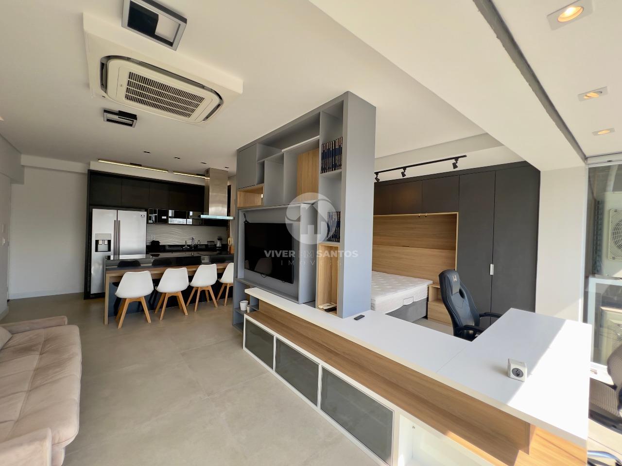 Apartamento em Prédio frente mar, vista mar, planejado e mobiliado, lazer completo, na Pompéia em Santos em Pompéia, Santos — foto 4