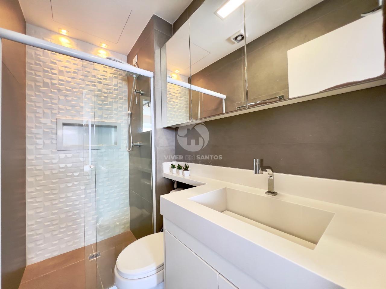 Apartamento em Prédio frente mar, vista mar, planejado e mobiliado, lazer completo, na Pompéia em Santos em Pompéia, Santos — foto 13
