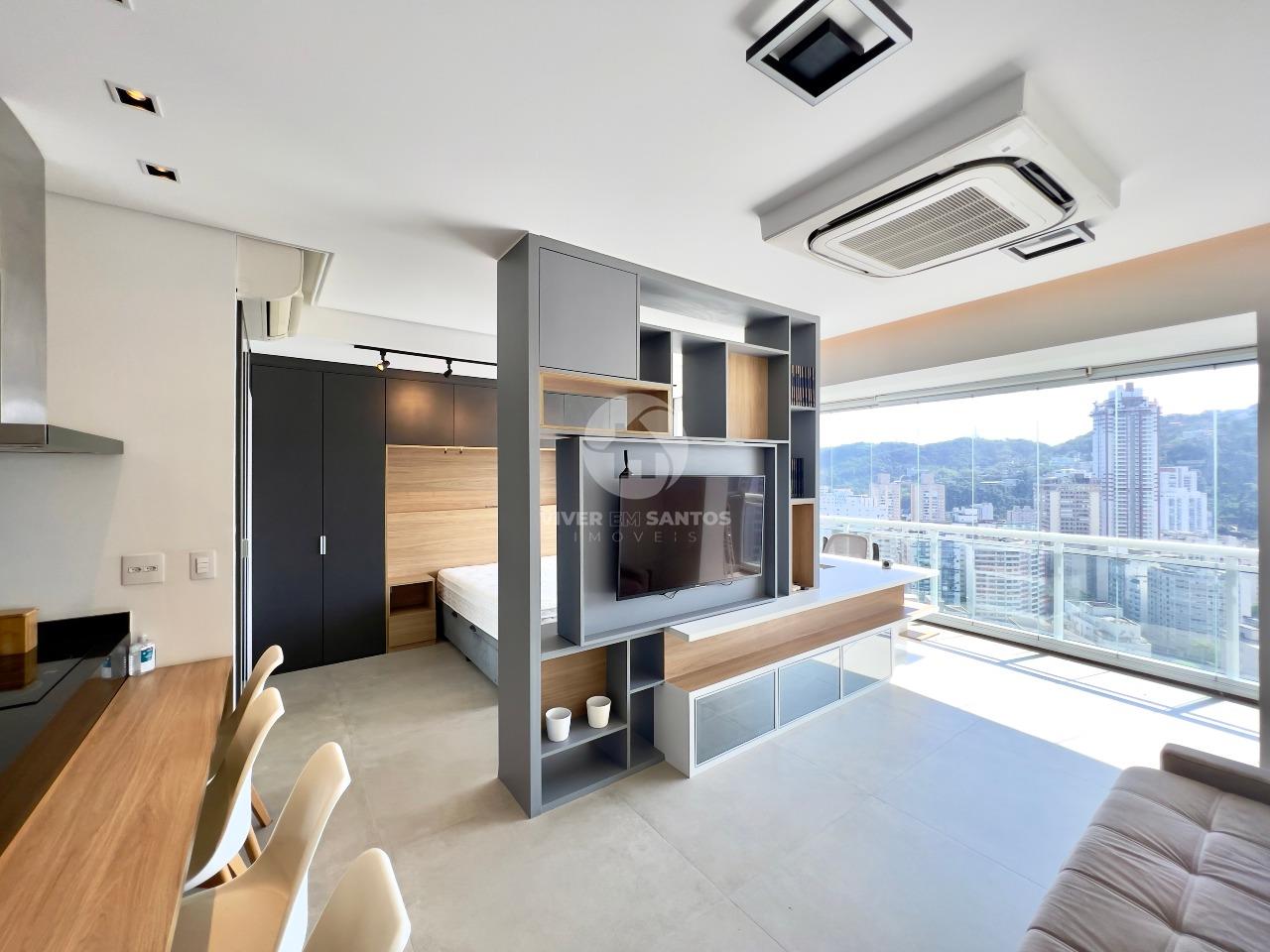 Apartamento em Prédio frente mar, vista mar, planejado e mobiliado, lazer completo, na Pompéia em Santos em Pompéia, Santos — foto 8