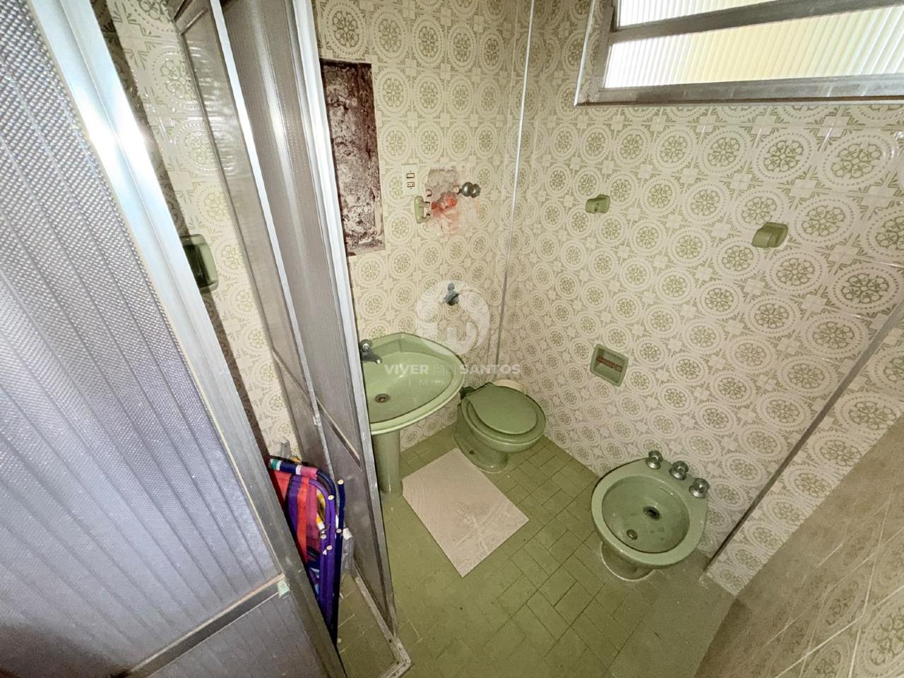 Apartamento 1 Dormitório, Varanda, Vista para o Mar e Garagem no Boqueirão – Santos/SP em Boqueirão, Santos — foto 8