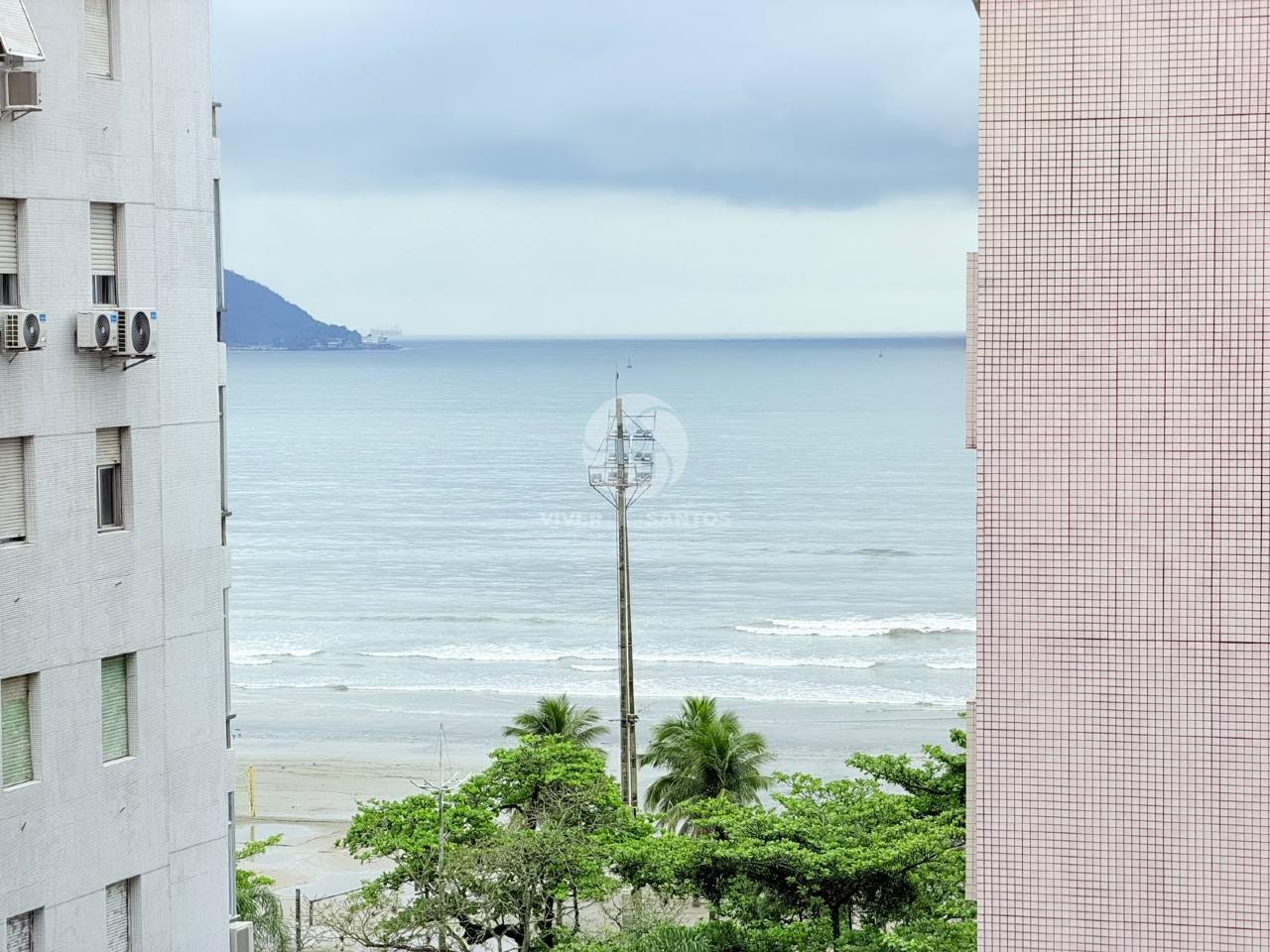 Apartamento 1 Dormitório, Varanda, Vista para o Mar e Garagem no Boqueirão – Santos/SP em Boqueirão, Santos — foto 12
