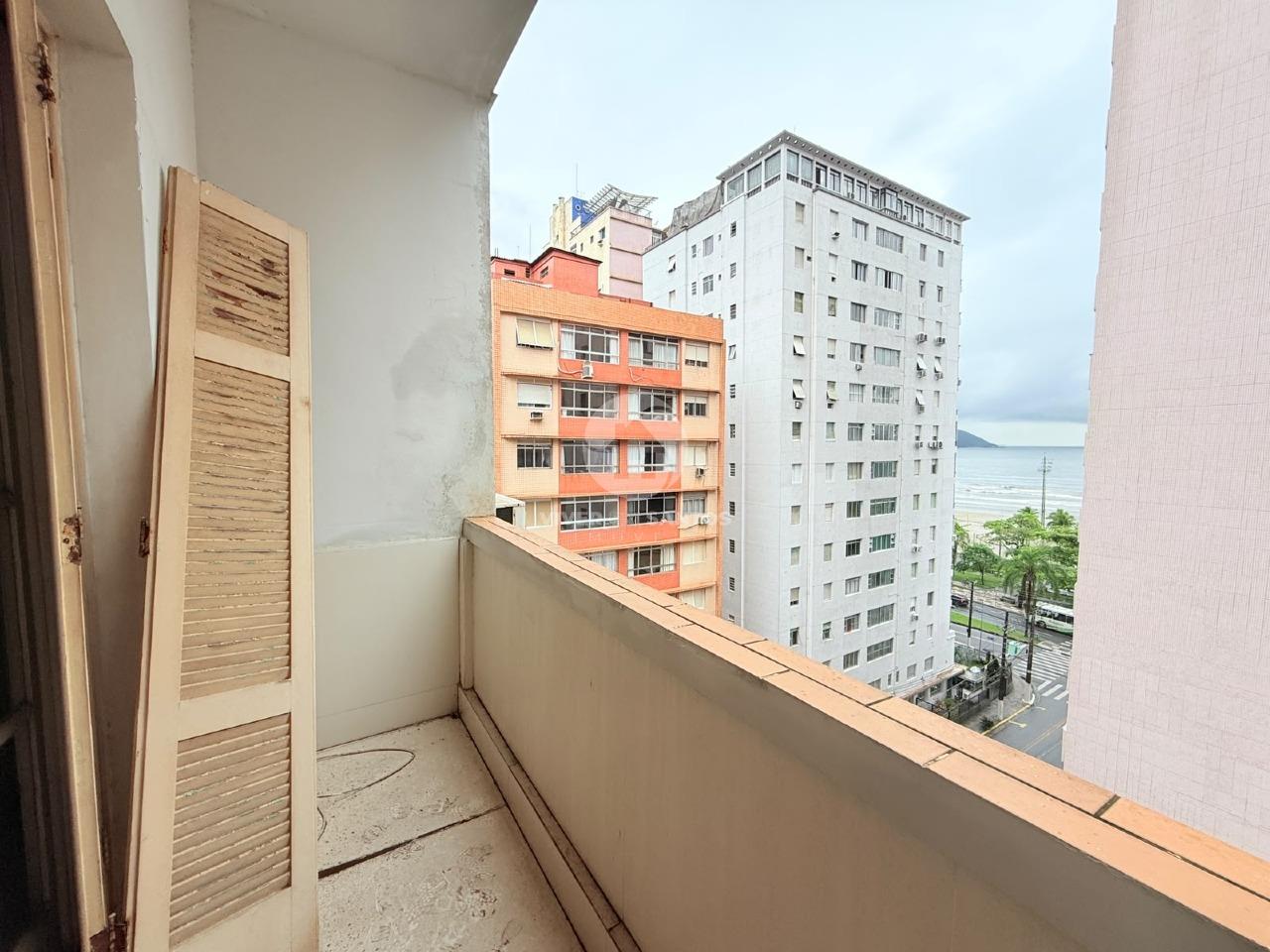Apartamento 1 Dormitório, Varanda, Vista para o Mar e Garagem no Boqueirão – Santos/SP em Boqueirão, Santos — foto 9