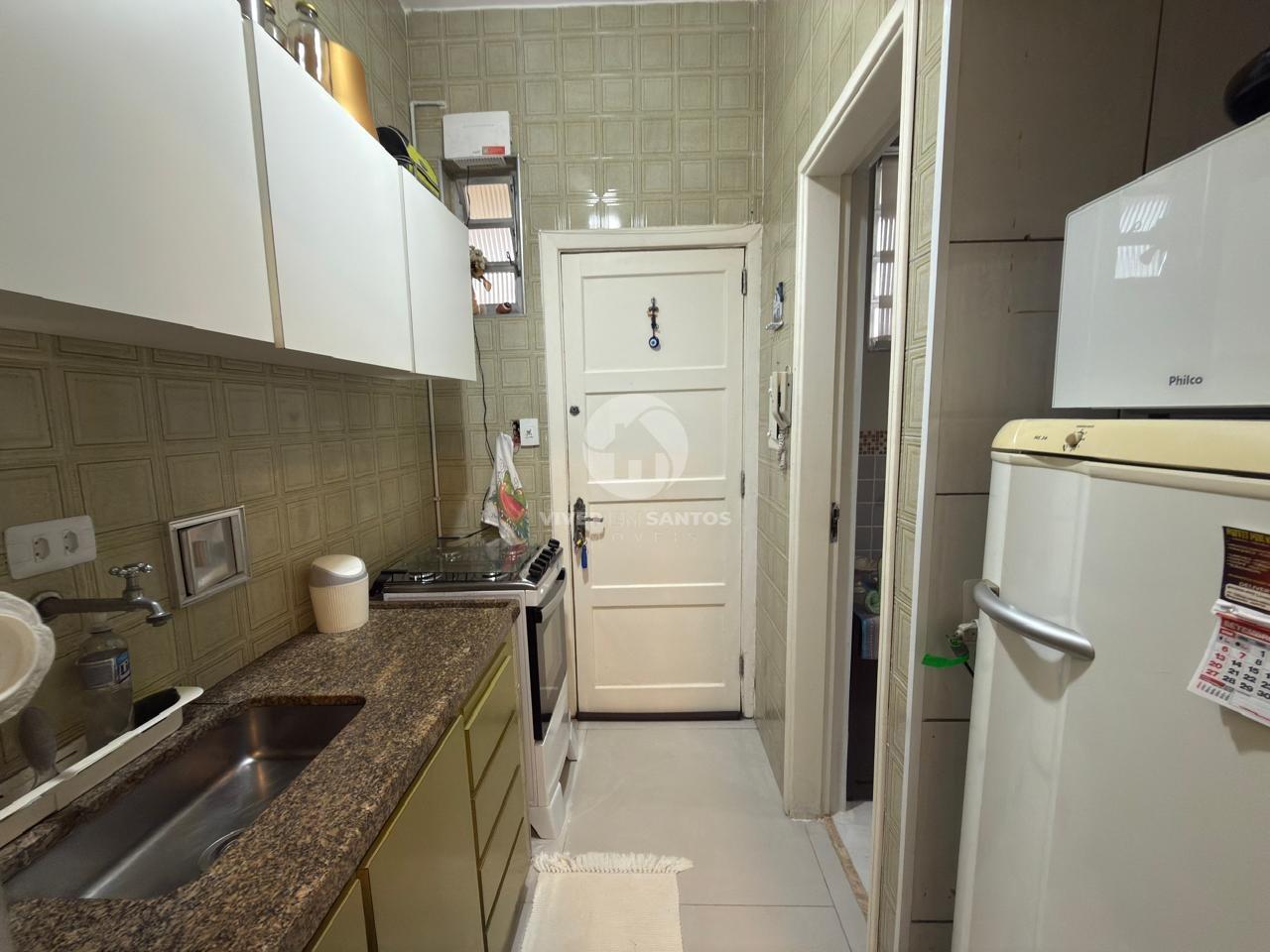 Sala Living Porteira Fechada, Reformada, Andar Alto e Vista para o Mar no Boqueirão – Santos/SP em Boqueirão, Santos — foto 17