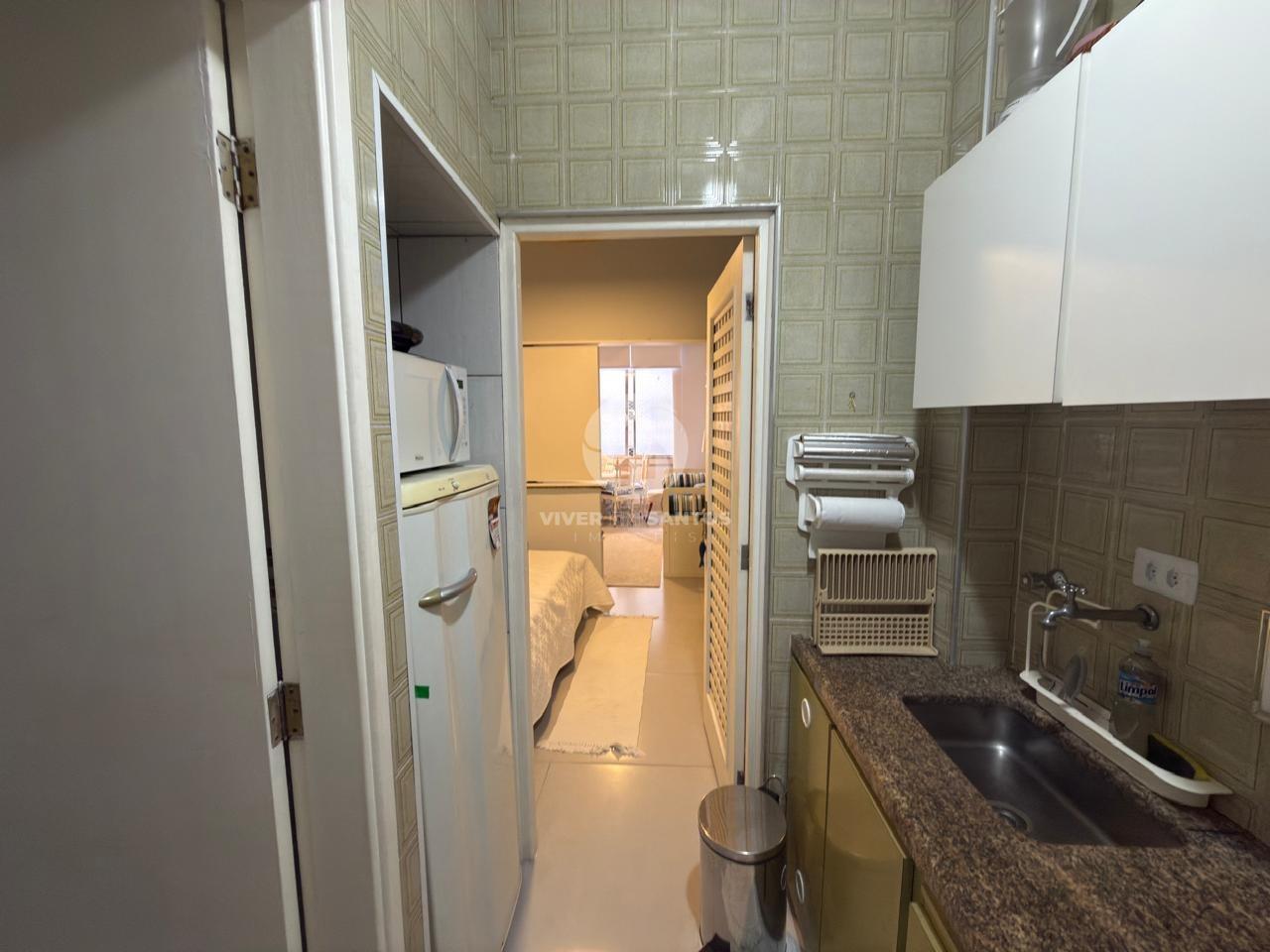 Sala Living Porteira Fechada, Reformada, Andar Alto e Vista para o Mar no Boqueirão – Santos/SP em Boqueirão, Santos — foto 13