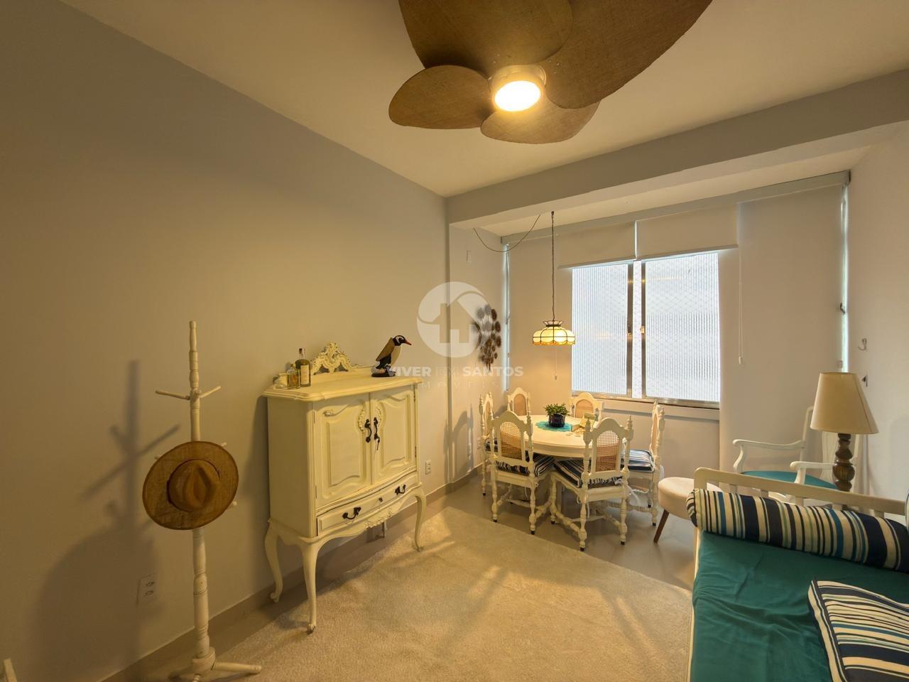 Sala Living Porteira Fechada, Reformada, Andar Alto e Vista para o Mar no Boqueirão – Santos/SP em Boqueirão, Santos — foto 2