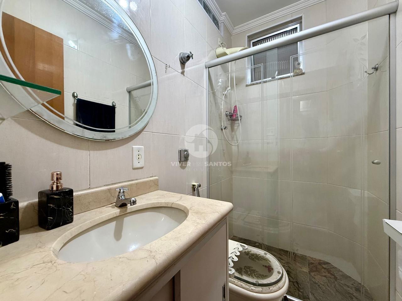 Apartamento Mobiliado, 2 Dormitórios, Suíte e Garagem a 3 Quadras da Praia no Embaré – Santos/SP em Embaré, Santos — foto 8