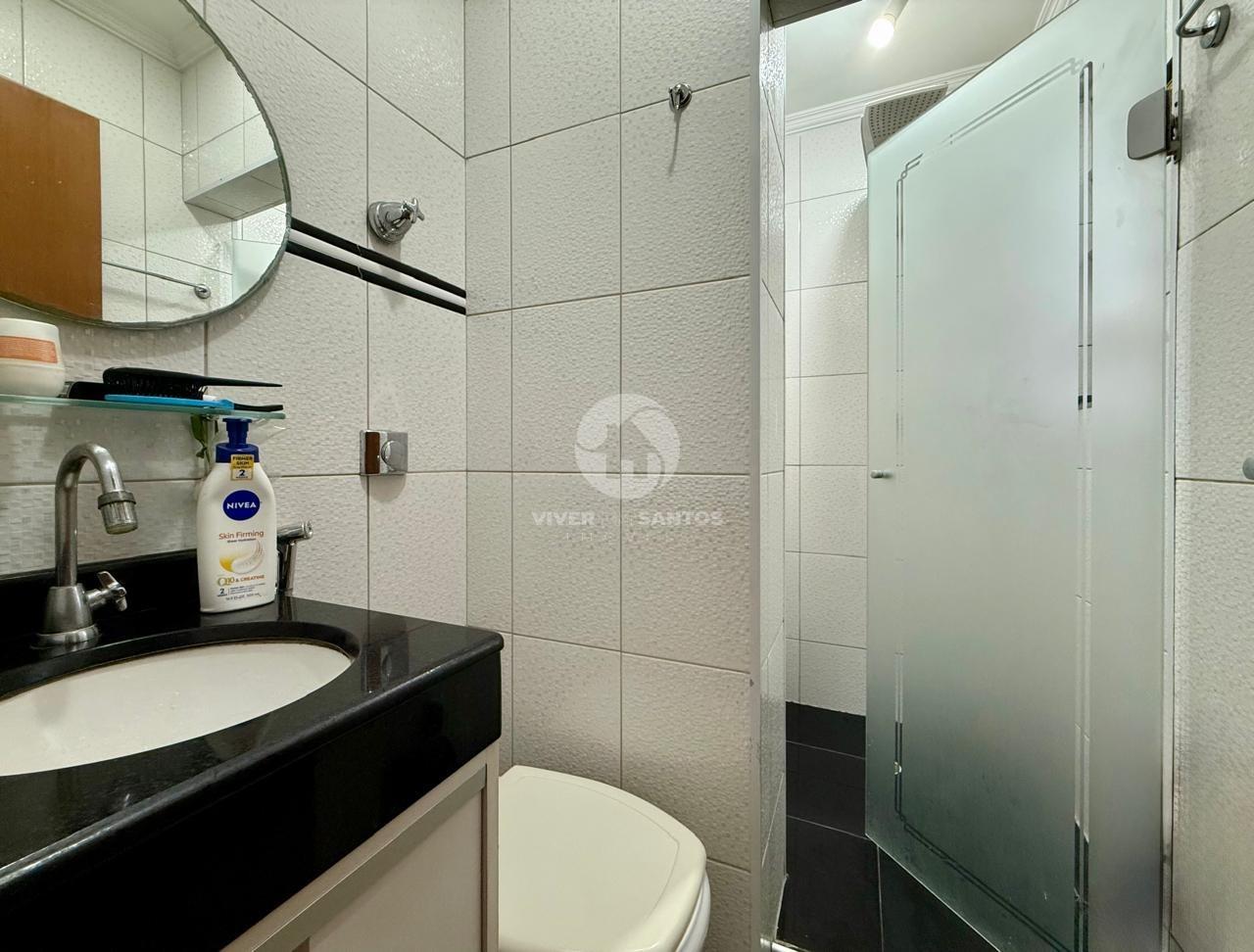 Apartamento Mobiliado, 2 Dormitórios, Suíte e Garagem a 3 Quadras da Praia no Embaré – Santos/SP em Embaré, Santos — foto 14