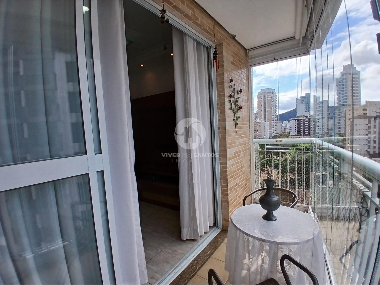 Apartamento com 3 dormitórios e varanda gourmet - Gonzaga - Santos/SP em Gonzaga, Santos — foto 2
