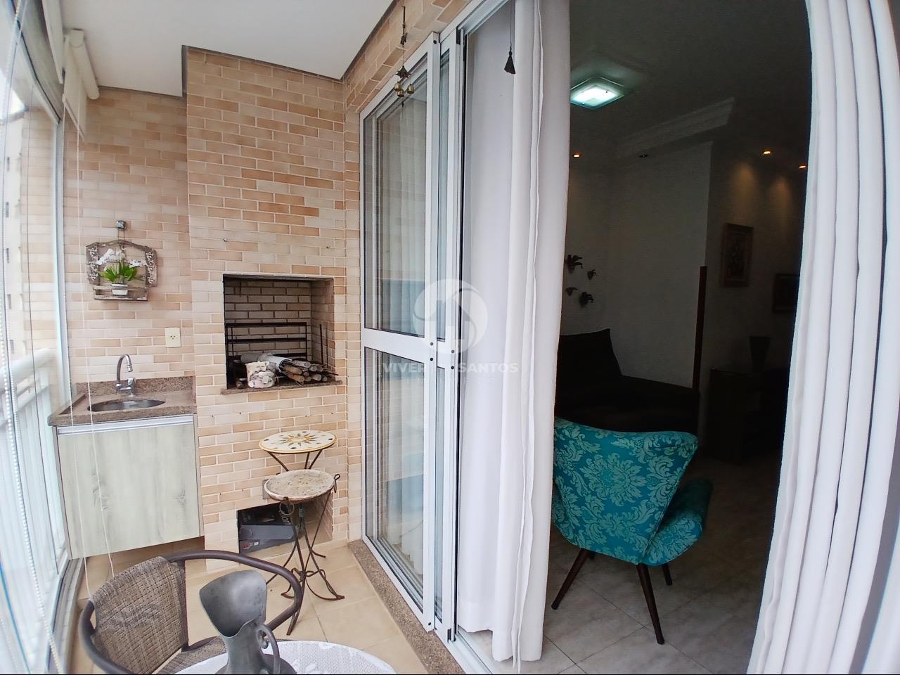 Apartamento com 3 dormitórios e varanda gourmet - Gonzaga - Santos/SP em Gonzaga, Santos — foto 3