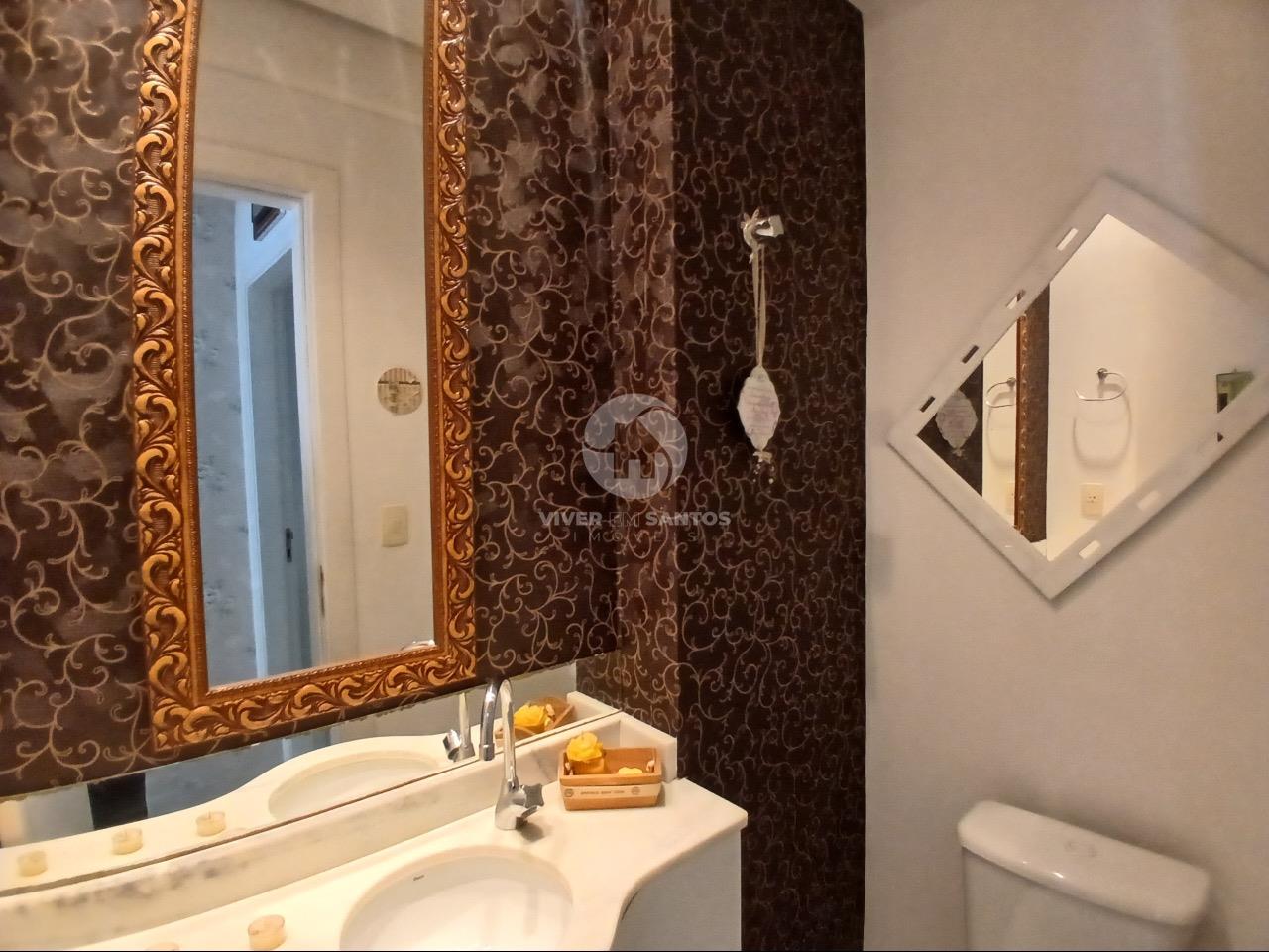 Apartamento com 3 dormitórios e varanda gourmet - Gonzaga - Santos/SP em Gonzaga, Santos — foto 8