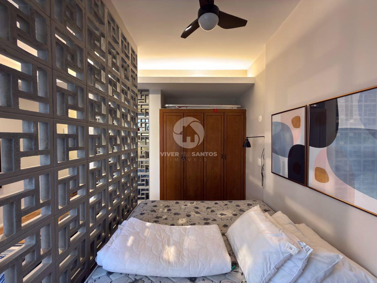 Sala Living Mobiliado e Reformado, 1 Dormitório, a 1 Quadra da Praia – Santos/SP em Boqueirão, Santos — foto 6