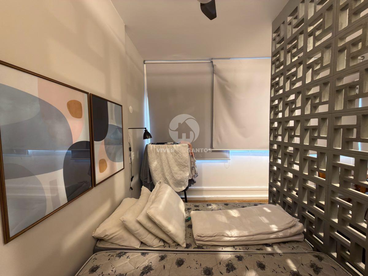 Sala Living Mobiliado e Reformado, 1 Dormitório, a 1 Quadra da Praia – Santos/SP em Boqueirão, Santos — foto 8