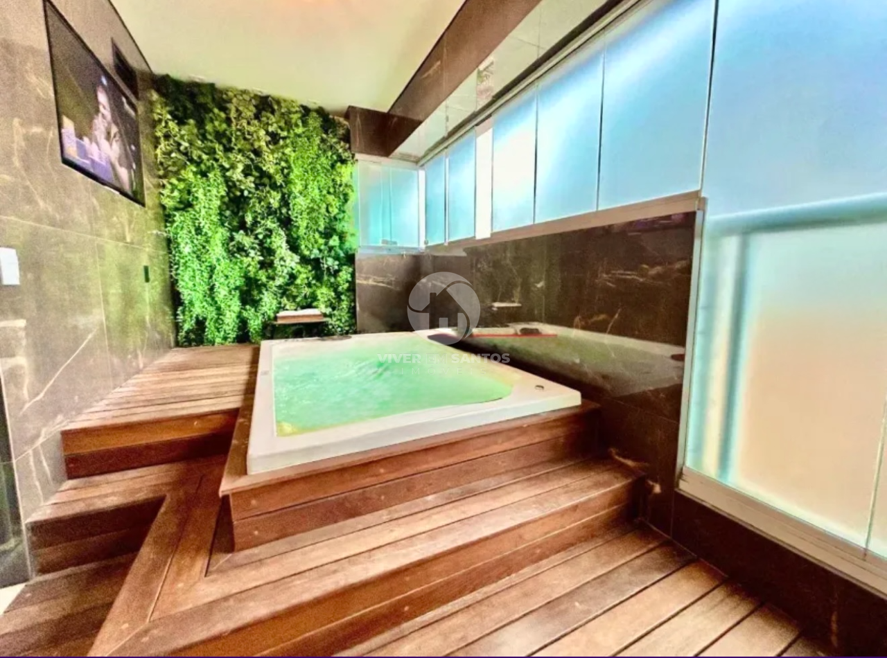 Cobertura Triplex Porteira Fechada, 4 Suítes, Piscina Privativa, Vista para o Mar e 5 Vagas – Santos/SP em Gonzaga, Santos — foto 15