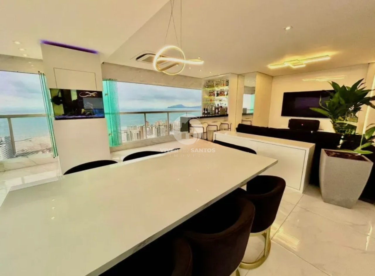 Cobertura Triplex Porteira Fechada, 4 Suítes, Piscina Privativa, Vista para o Mar e 5 Vagas – Santos/SP em Gonzaga, Santos — foto 6