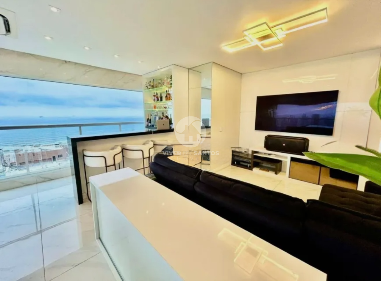 Cobertura Triplex Porteira Fechada, 4 Suítes, Piscina Privativa, Vista para o Mar e 5 Vagas – Santos/SP em Gonzaga, Santos — foto 7