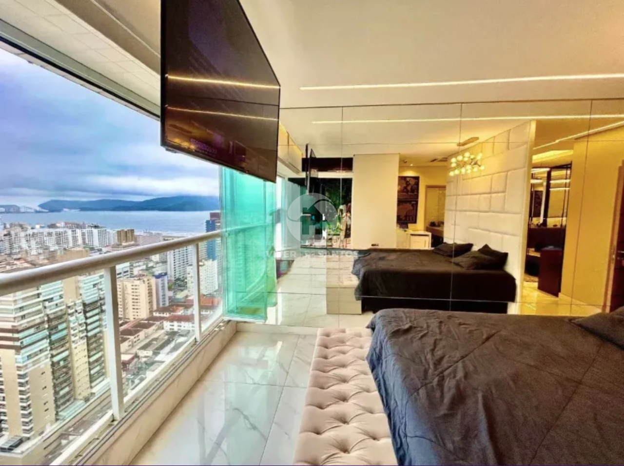 Cobertura Triplex Porteira Fechada, 4 Suítes, Piscina Privativa, Vista para o Mar e 5 Vagas – Santos/SP em Gonzaga, Santos — foto 12