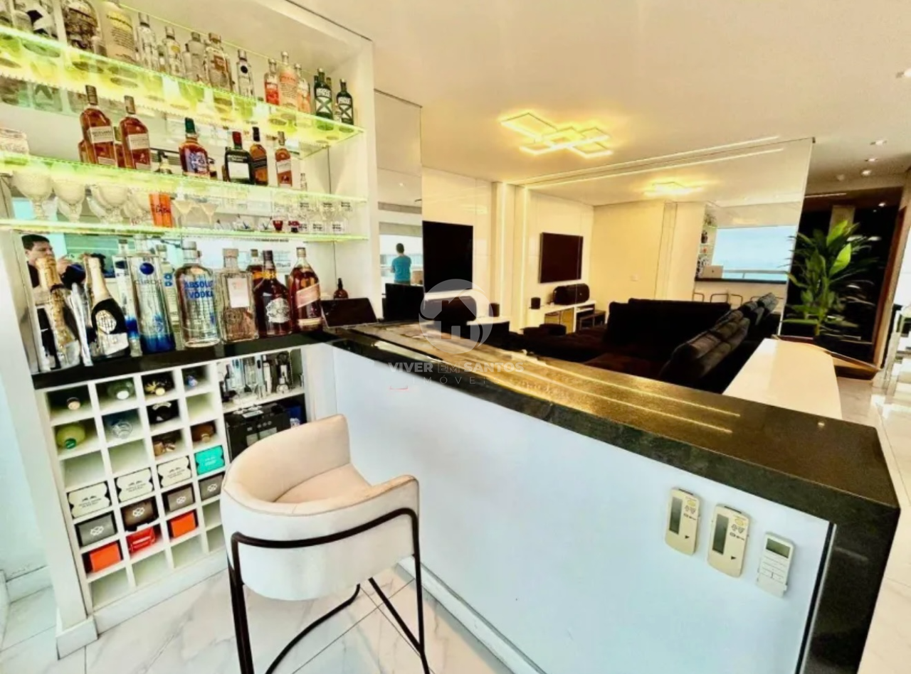 Cobertura Triplex Porteira Fechada, 4 Suítes, Piscina Privativa, Vista para o Mar e 5 Vagas – Santos/SP em Gonzaga, Santos — foto 8