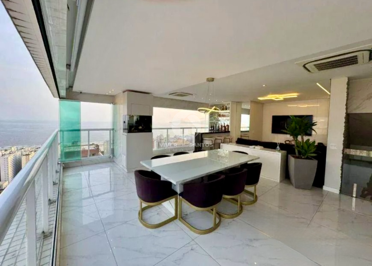 Cobertura Triplex Porteira Fechada, 4 Suítes, Piscina Privativa, Vista para o Mar e 5 Vagas – Santos/SP em Gonzaga, Santos — foto 5
