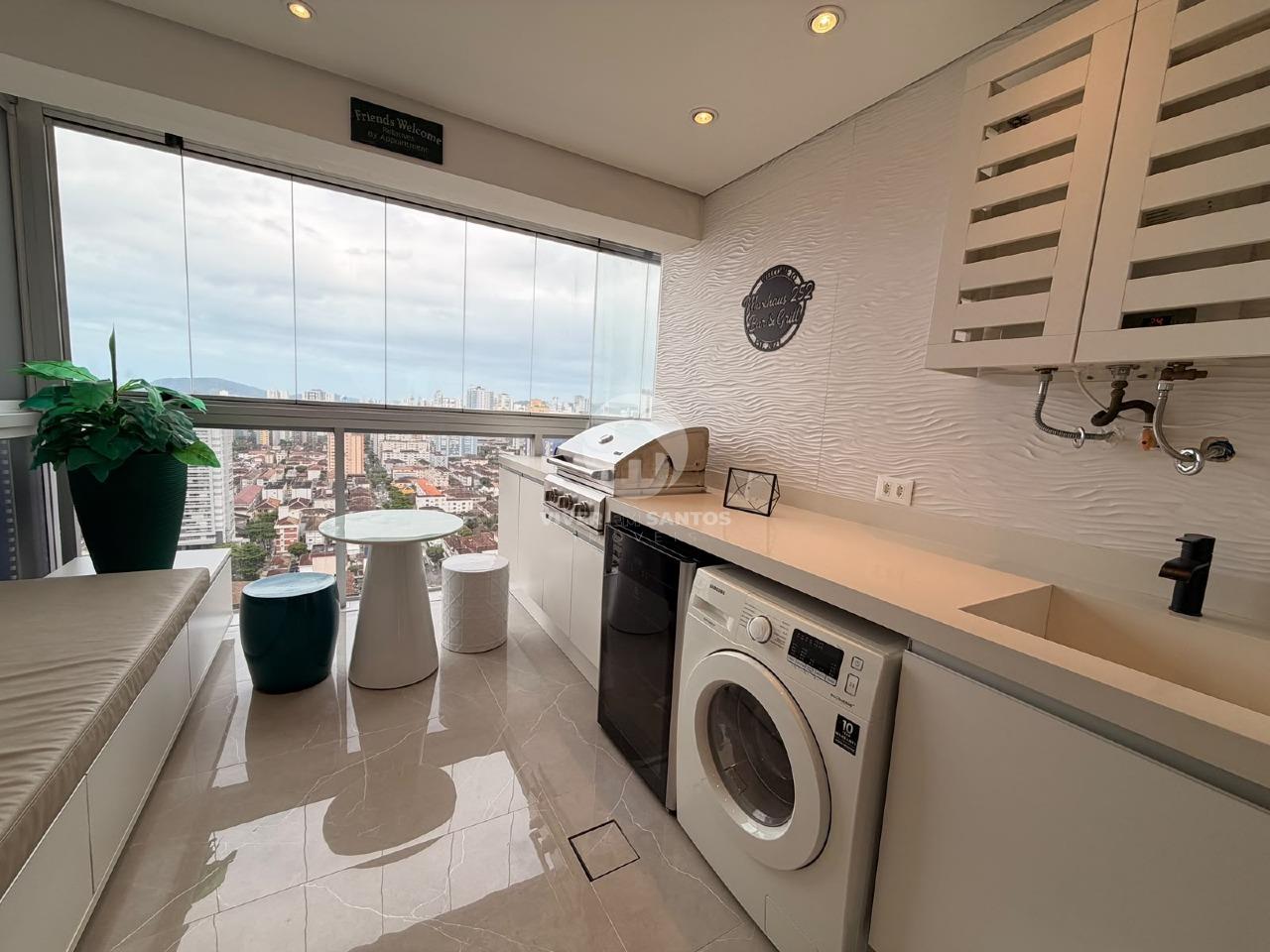 Apartamento 2 Dormitórios, 1 Vaga, Porteira Fechada e Vista Livre no Embaré - Santos/SP em Embaré, Santos — foto 13