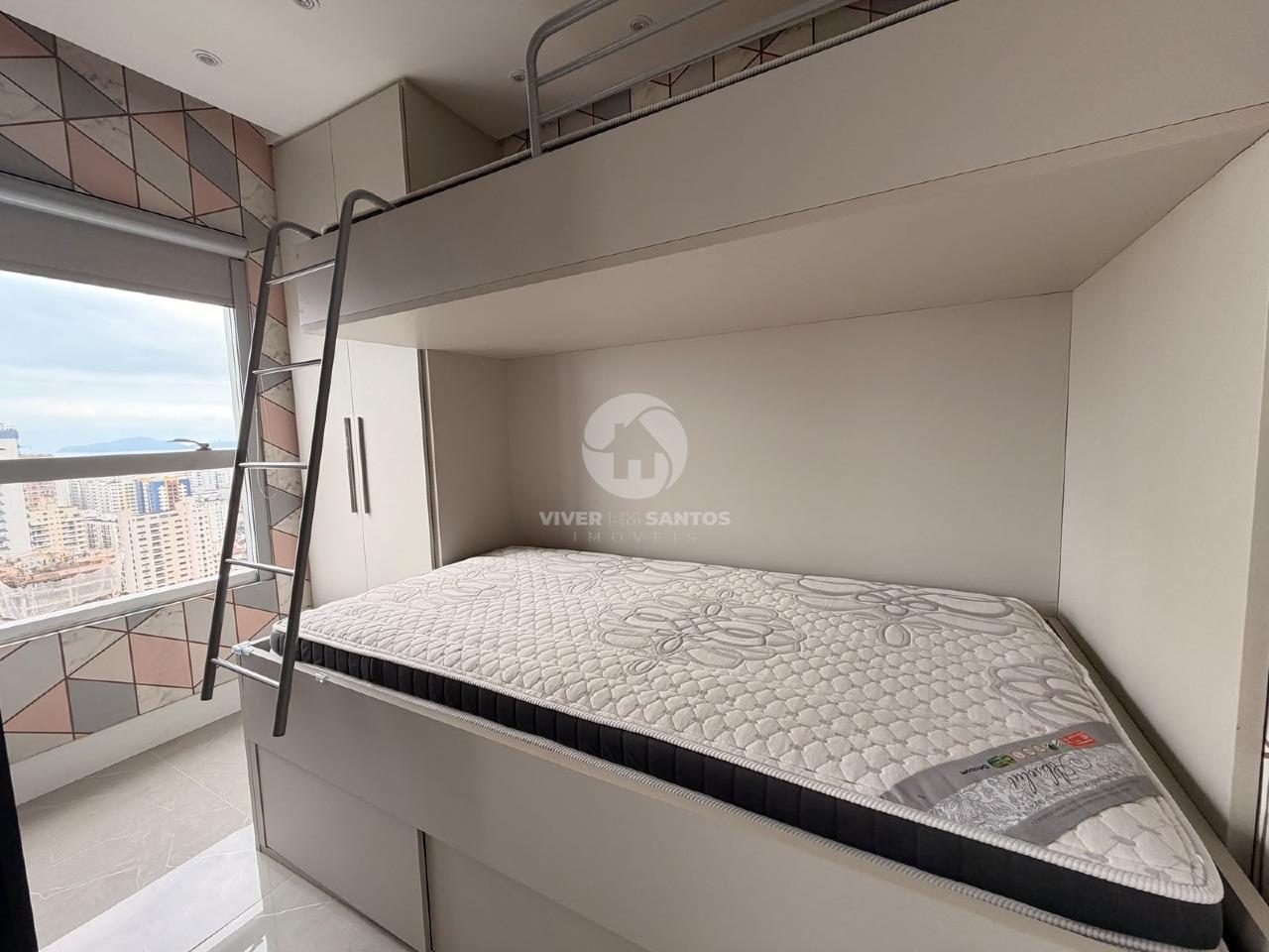 Apartamento 2 Dormitórios, 1 Vaga, Porteira Fechada e Vista Livre no Embaré - Santos/SP em Embaré, Santos — foto 5