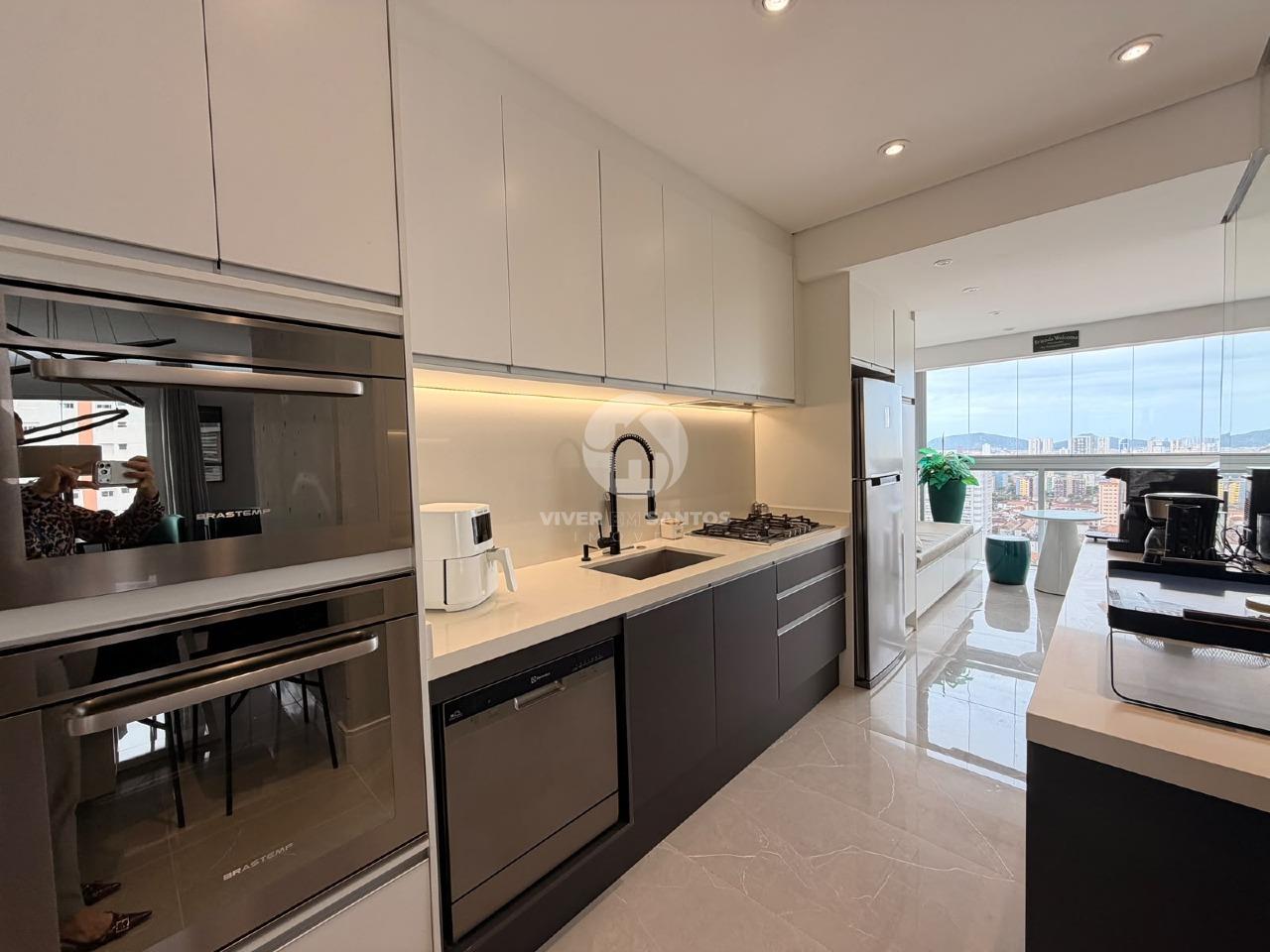 Apartamento 2 Dormitórios, 1 Vaga, Porteira Fechada e Vista Livre no Embaré - Santos/SP em Embaré, Santos — foto 16