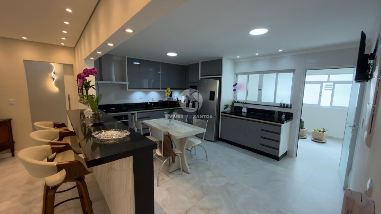 Apartamento Totalmente Reformado, 3 Suítes, Planejados e Ambientes Integrados no Boqueirão – Santos/SP em Boqueirão, Santos — foto 12
