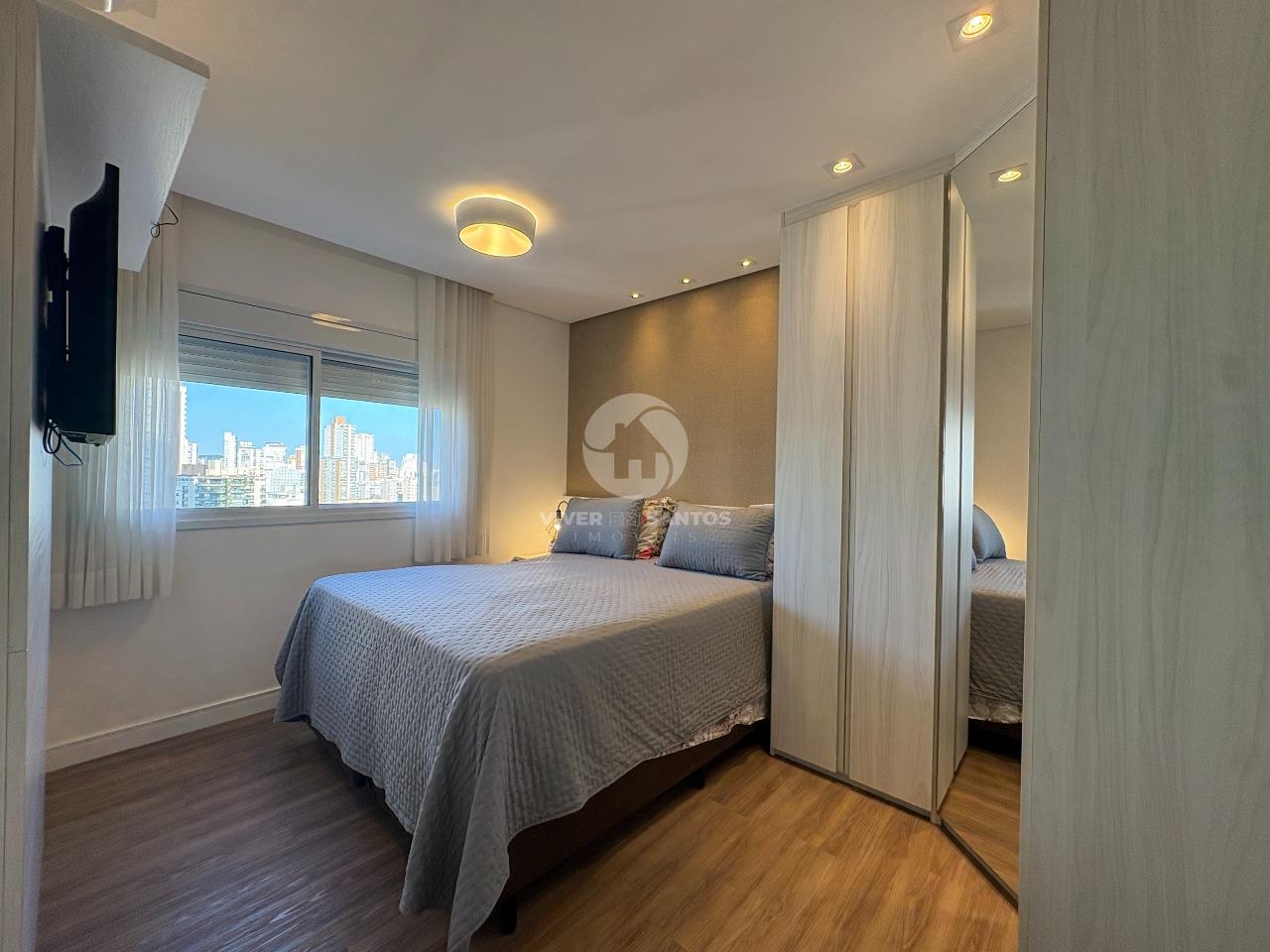 Apartamento Porteira Fechada, 3 Suítes, Elevador Privativo, Varanda com Churrasqueira e Vista Livre na Vila Rica – Santos/SP em Boqueirão, Santos — foto 20