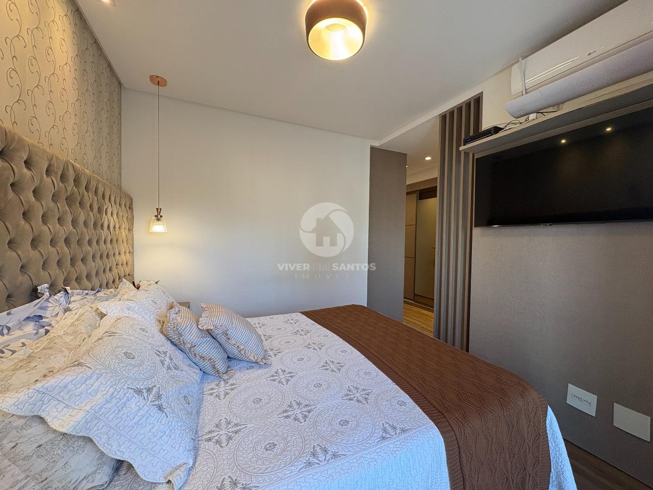 Apartamento Porteira Fechada, 3 Suítes, Elevador Privativo, Varanda com Churrasqueira e Vista Livre na Vila Rica – Santos/SP em Boqueirão, Santos — foto 13