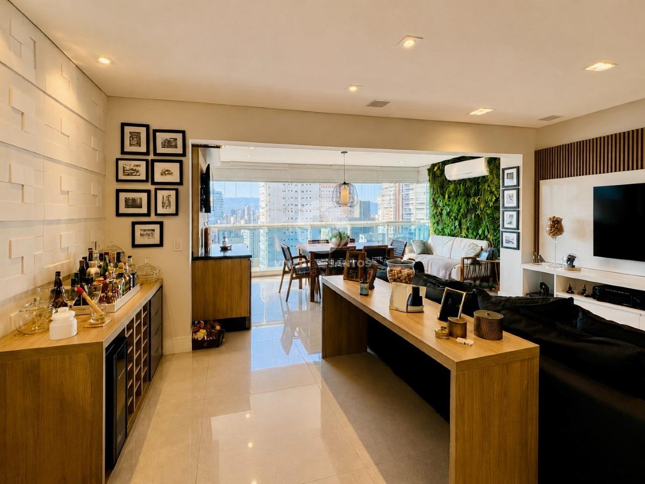 Apartamento Porteira Fechada, 3 Suítes, Elevador Privativo, Varanda com Churrasqueira e Vista Livre na Vila Rica – Santos/SP em Boqueirão, Santos — foto 2