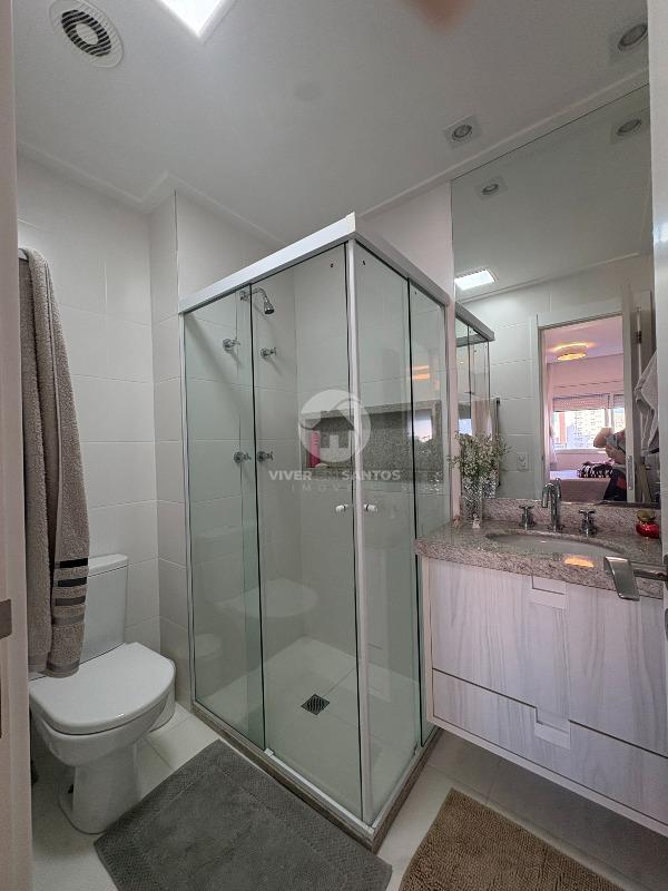 Apartamento Porteira Fechada, 3 Suítes, Elevador Privativo, Varanda com Churrasqueira e Vista Livre na Vila Rica – Santos/SP em Boqueirão, Santos — foto 21