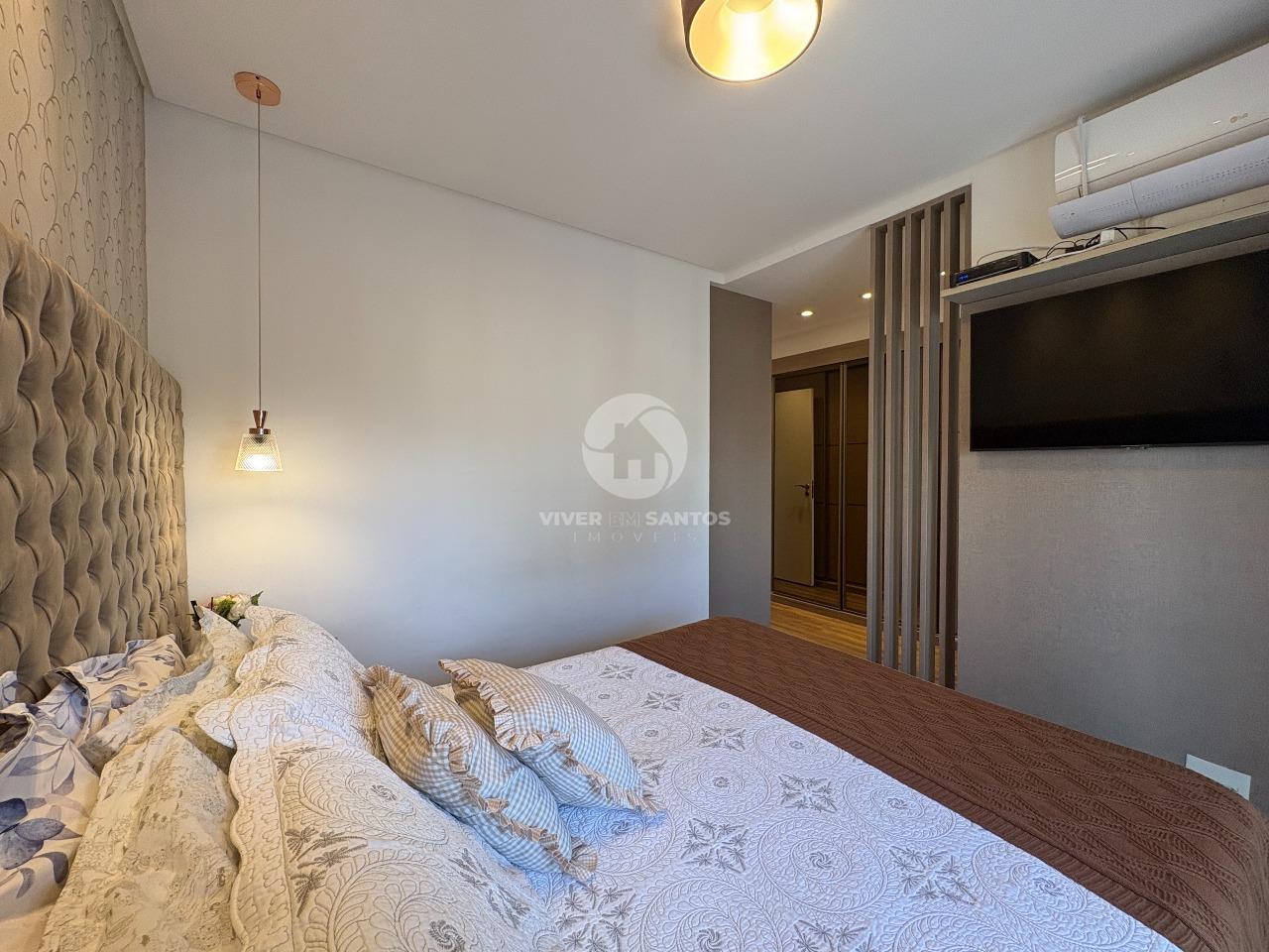 Apartamento Porteira Fechada, 3 Suítes, Elevador Privativo, Varanda com Churrasqueira e Vista Livre na Vila Rica – Santos/SP em Boqueirão, Santos — foto 11
