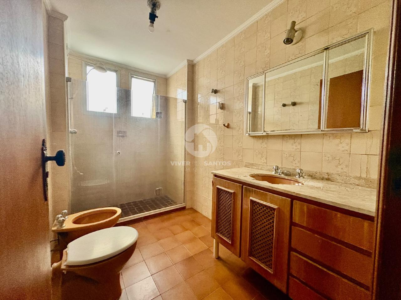 Apartamento 188 m², 3 Dormitórios, Suíte e Dependência Completa no Gonzaga – Santos/SP em Gonzaga, Santos — foto 9