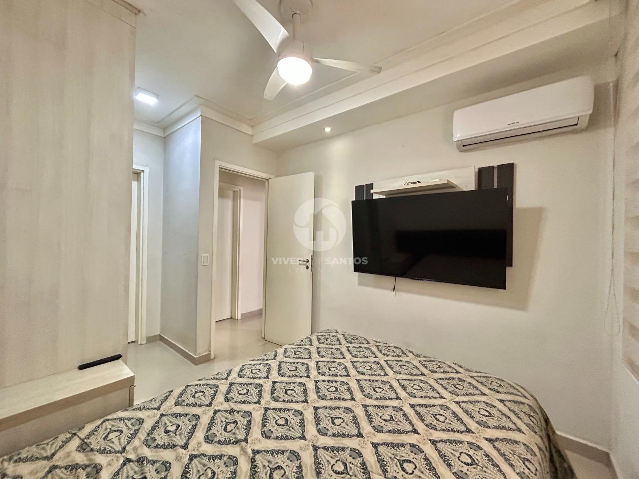 Apartamento 2 Dormitórios, Suíte, Sacada, Andar Alto e Lazer Completo no Aqua Play – Santos/SP em Marapé, Santos — foto 12