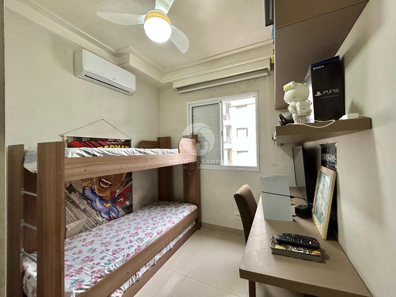 Apartamento 2 Dormitórios, Suíte, Sacada, Andar Alto e Lazer Completo no Aqua Play – Santos/SP em Marapé, Santos — foto 14