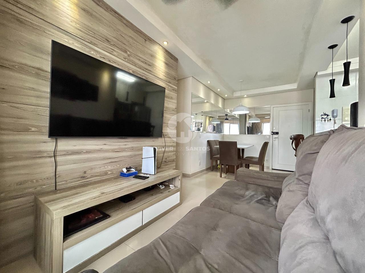Apartamento 2 Dormitórios, Suíte, Sacada, Andar Alto e Lazer Completo no Aqua Play – Santos/SP em Marapé, Santos — foto 4