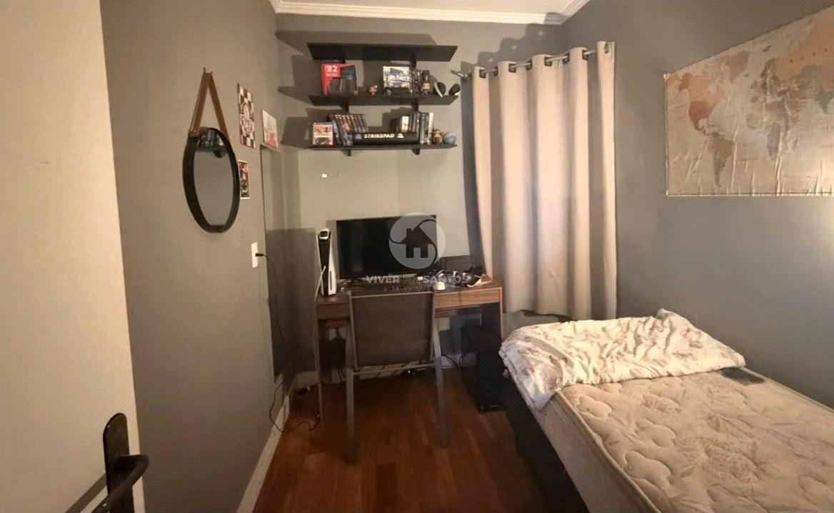 Apartamento 94 m², 3 Dormitórios, Suíte, Varanda com Vista Livre e Lazer na Aparecida – Santos/SP em Aparecida, Santos — foto 10