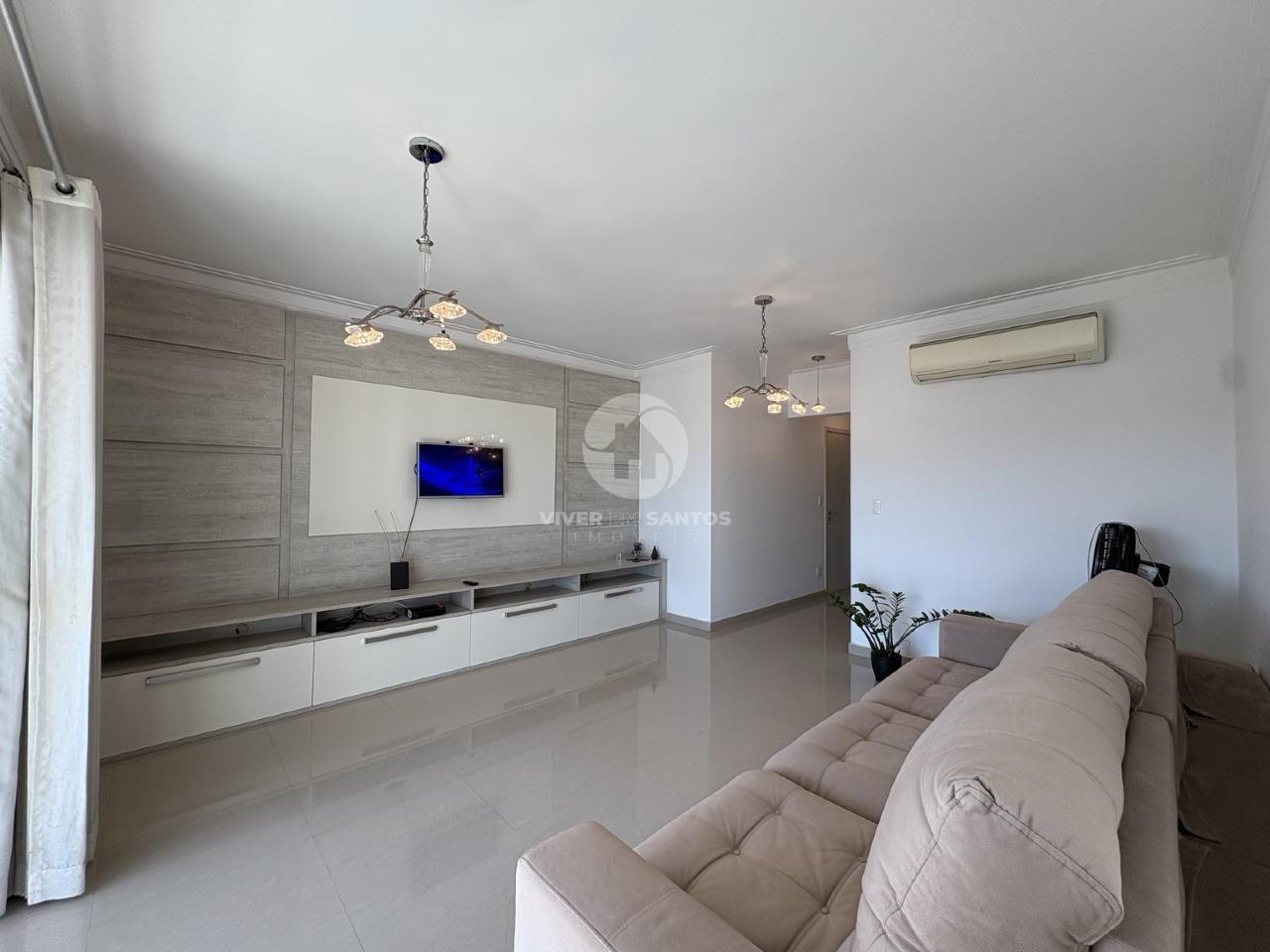 Apartamento Reformado 143 m², 3 Dormitórios, Suíte, Churrasqueira, 2 Vagas e Lazer Completo – Santos/SP em Gonzaga, Santos — foto 2