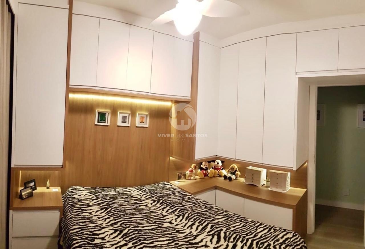 Apartamento Reformado, 2 Dormitórios Reversíveis, Sacada, Vista para o Mar e Garagem na Ponta da Praia – Santos/SP em Ponta da Praia, Santos — foto 15