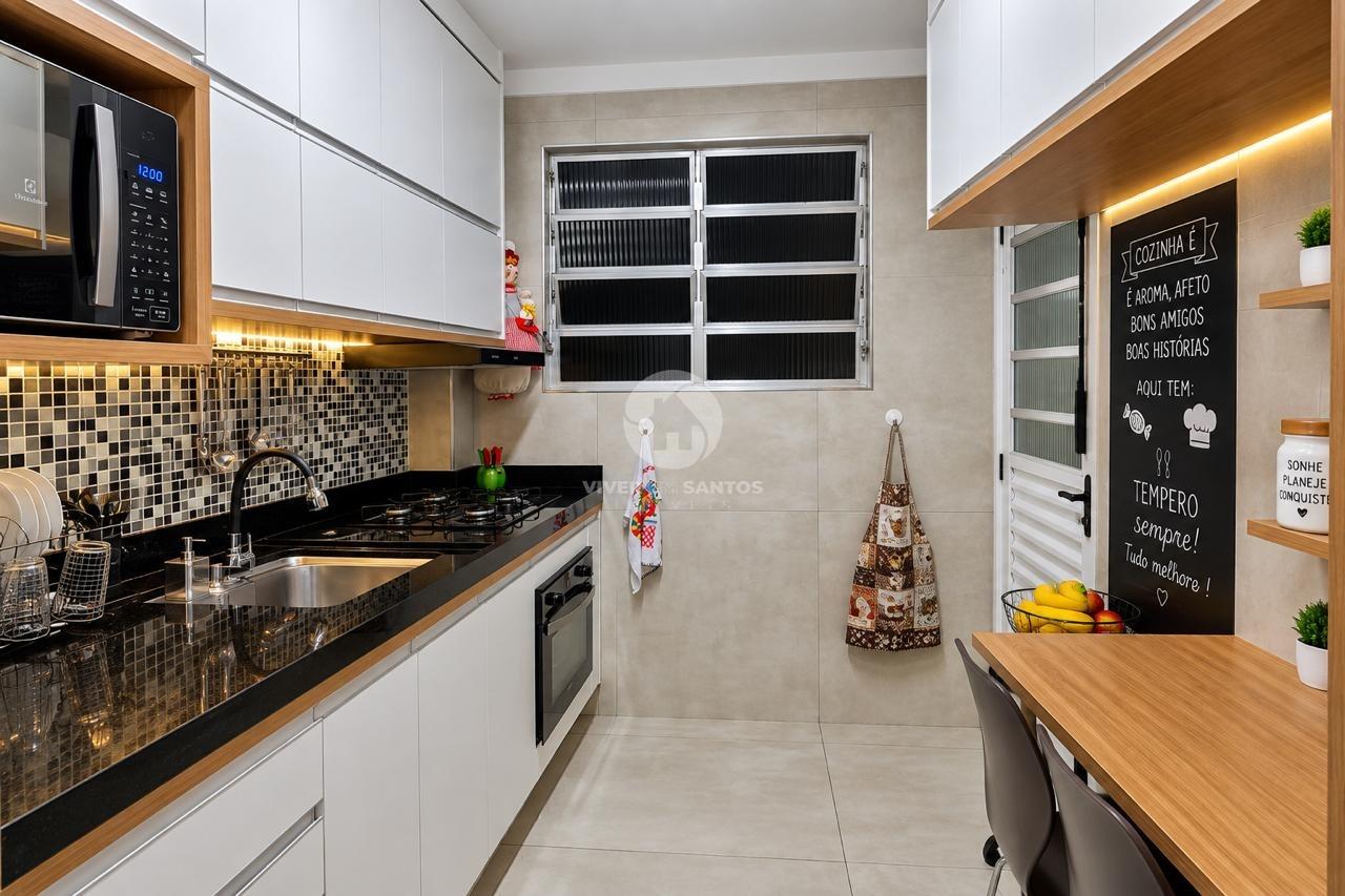 Apartamento Reformado, 2 Dormitórios Reversíveis, Sacada, Vista para o Mar e Garagem na Ponta da Praia – Santos/SP em Ponta da Praia, Santos — foto 21