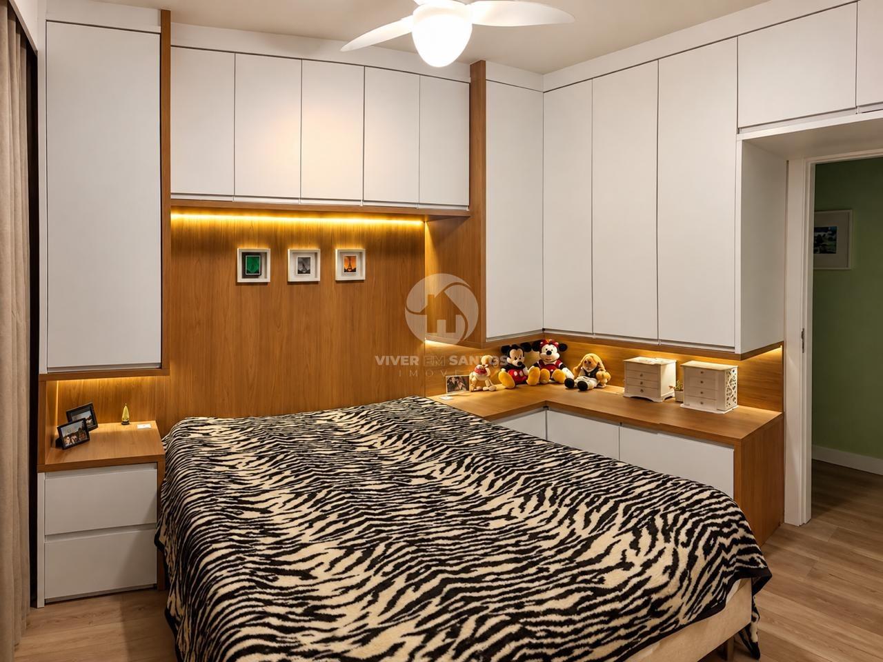 Apartamento Reformado, 2 Dormitórios Reversíveis, Sacada, Vista para o Mar e Garagem na Ponta da Praia – Santos/SP em Ponta da Praia, Santos — foto 11