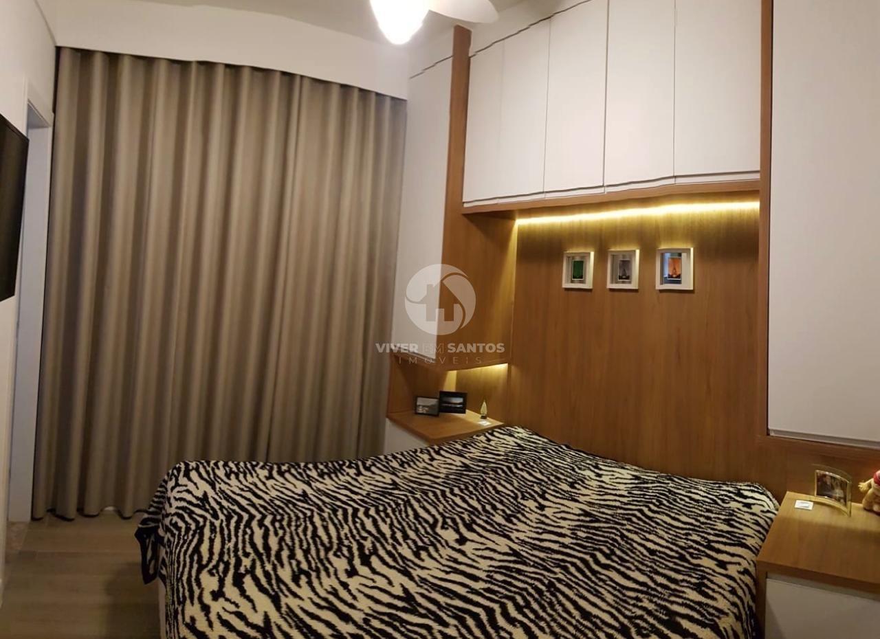 Apartamento Reformado, 2 Dormitórios Reversíveis, Sacada, Vista para o Mar e Garagem na Ponta da Praia – Santos/SP em Ponta da Praia, Santos — foto 16