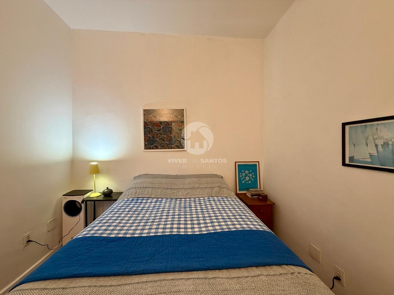 Apartamento Porteira Fechada, Varanda com Vista para o Mar e a 50 Metros da Praia do Boqueirão – Santos/SP em Boqueirão, Santos — foto 11