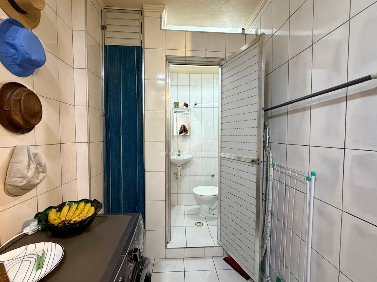 Apartamento Porteira Fechada, Varanda com Vista para o Mar e a 50 Metros da Praia do Boqueirão – Santos/SP em Boqueirão, Santos — foto 16