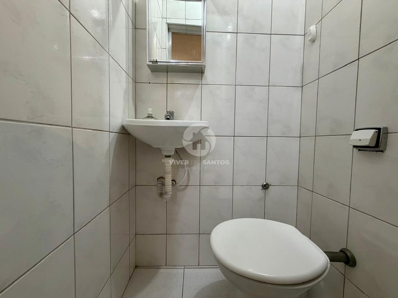 Apartamento Porteira Fechada, Varanda com Vista para o Mar e a 50 Metros da Praia do Boqueirão – Santos/SP em Boqueirão, Santos — foto 21